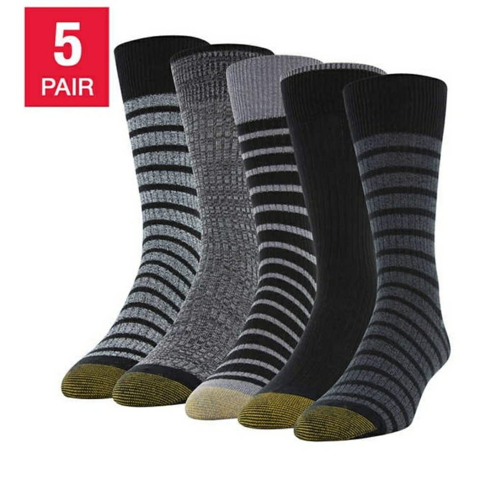 Ew)Gold Toe Men's Wentworth Dress Sock, 5-pair